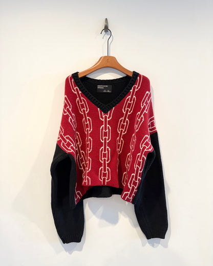 Enfants Riches Deprimes Loro Piana Red Chain Sweater Knit