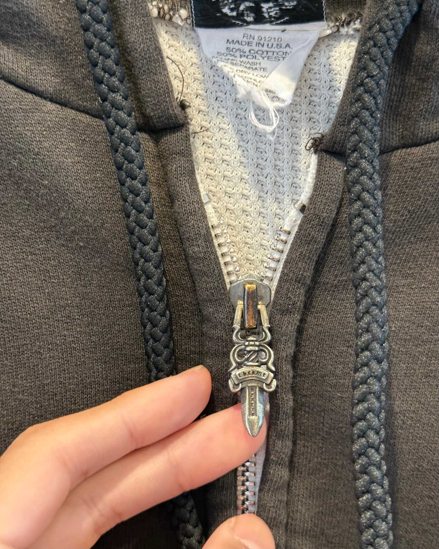 Chrome Hearts Dagger Cross Thermal Zip up Hoodie
