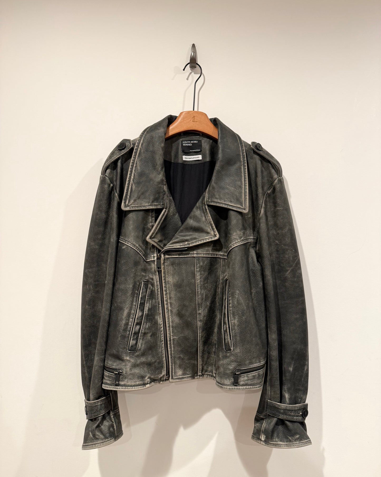 Enfants Riches Deprimes Tabac Rat Biker Leather Jacket