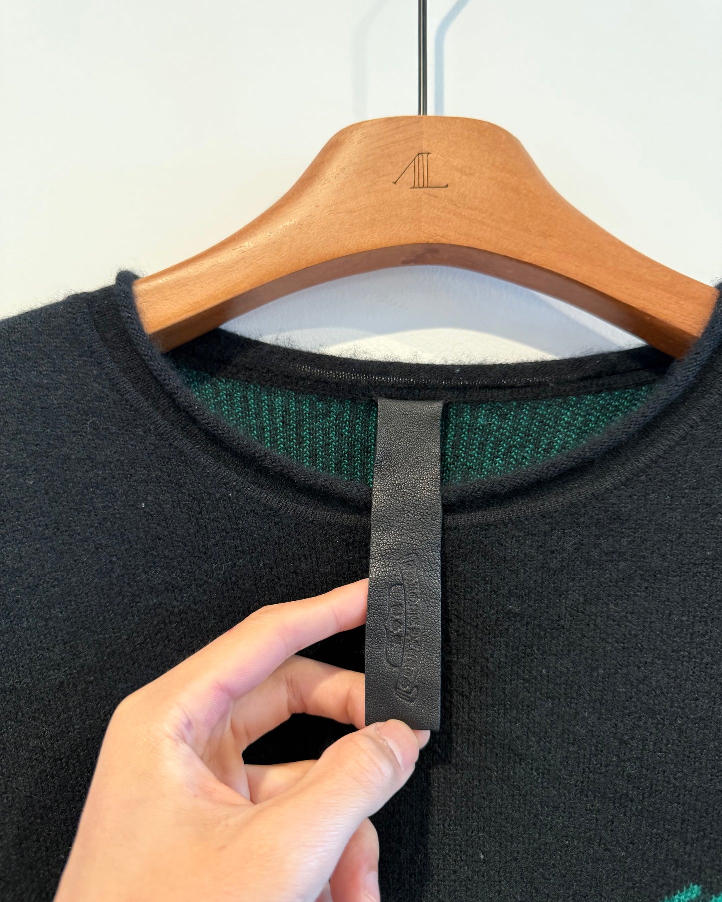 Chrome Hearts Green Scroll Sweater