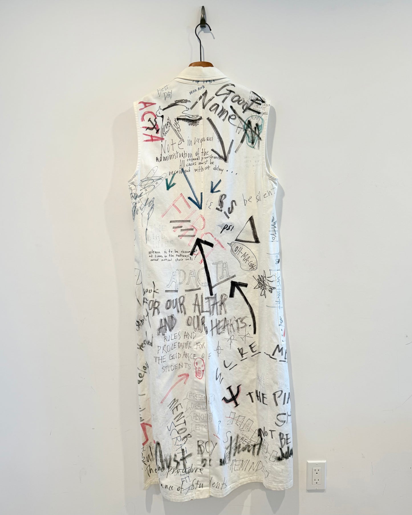 Raf Simons Aw2015 Hand Paint Long Vest Coat
