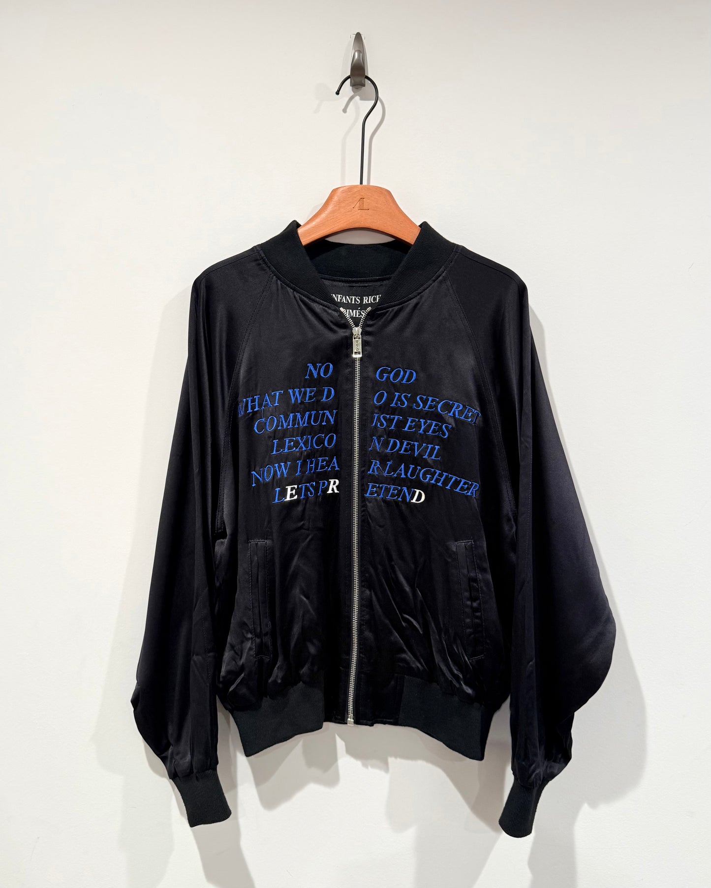 Enfants Riches Deprimes No God Silk Bomber Jacket