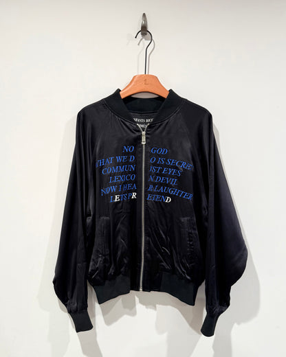 Enfants Riches Deprimes No God Silk Bomber Jacket