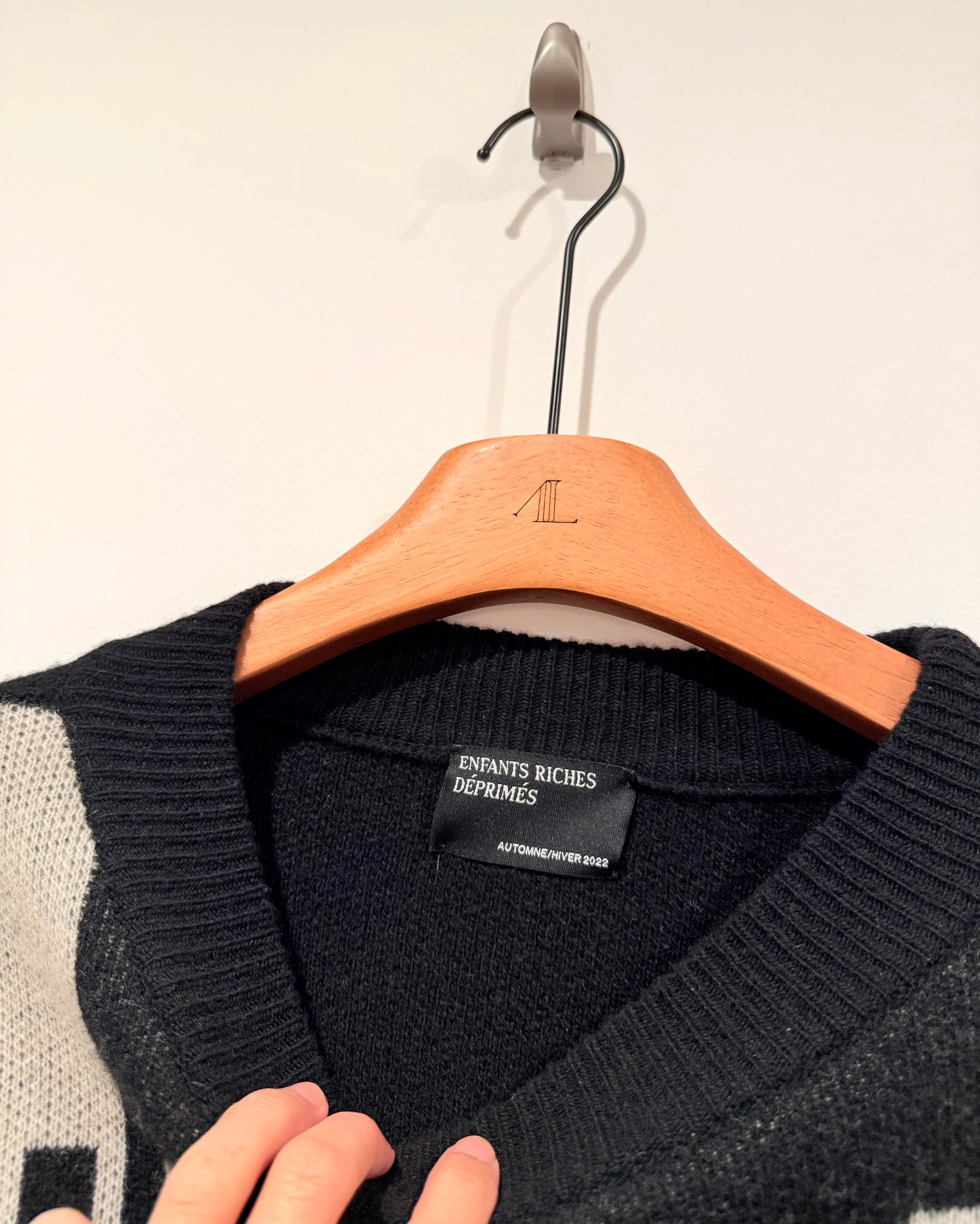 Enfants Riches Deprimes Logo Checked Sweater