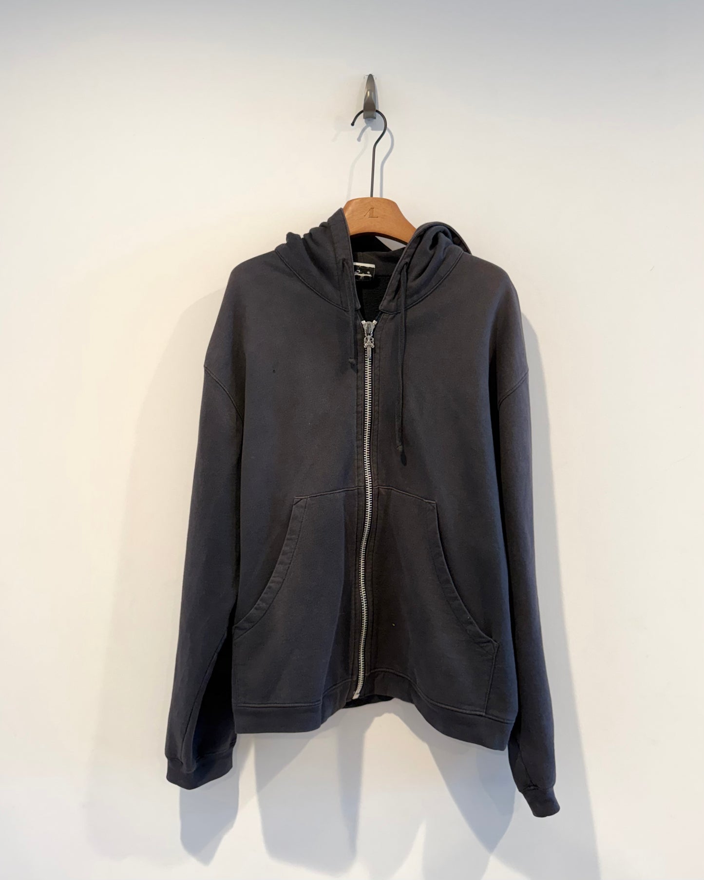 Chrome Hearts Leather Horse Shoe Patch Zip up Hoodie