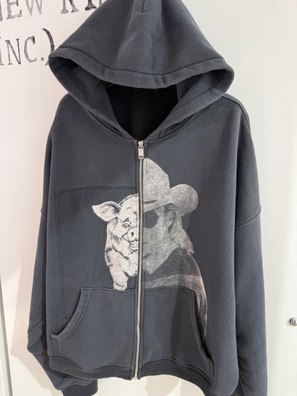 Enfants Riches Deprimes Pig Allen Zip up Hoodie