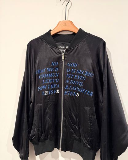 Enfants Riches Deprimes No God Silk Bomber Jacket