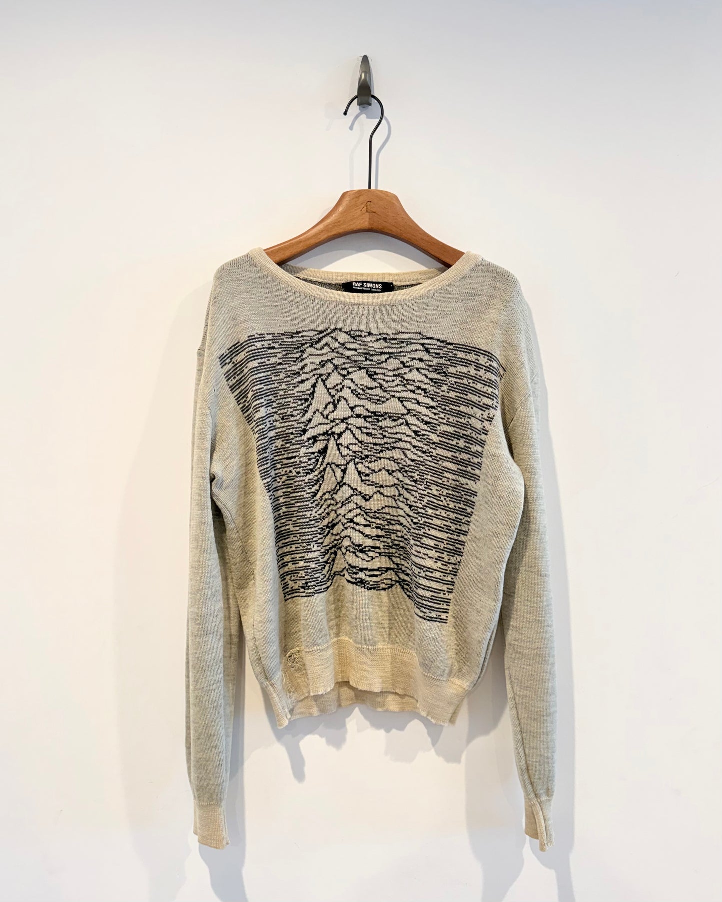 Raf Simons Aw2003 Closer Unknown Pleasures Sweater