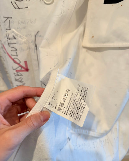 Raf Simons Aw2015 Hand Paint Lab Coat
