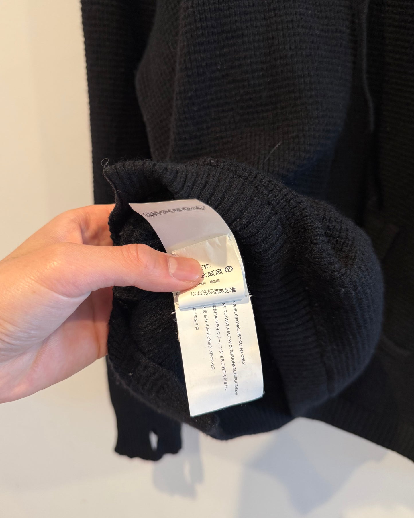 Chrome Hearts Cashmere Cross Patch Hoodie