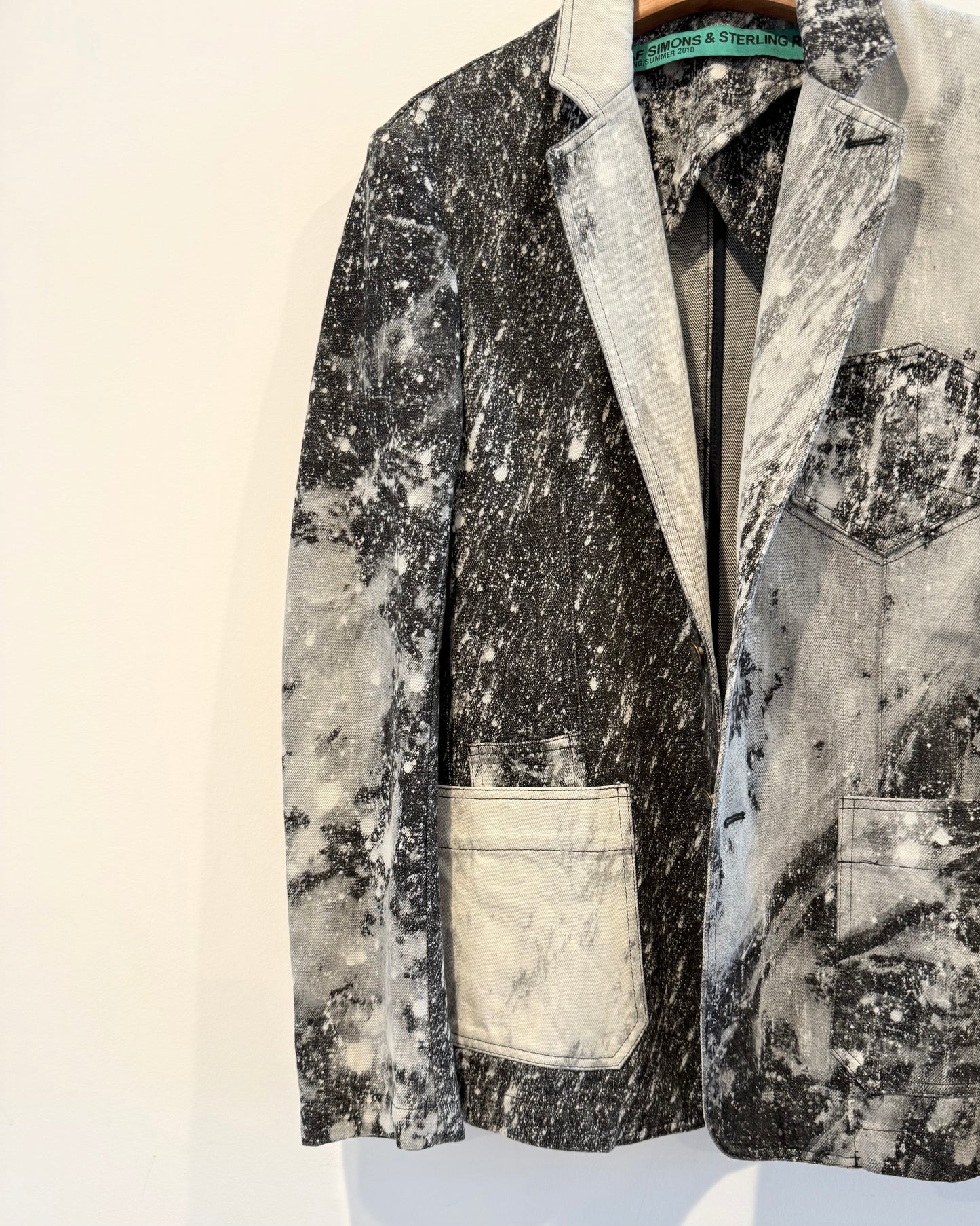 Raf Simons x Sterling Ruby Ss2010 Grey crystal Blazer Jacket