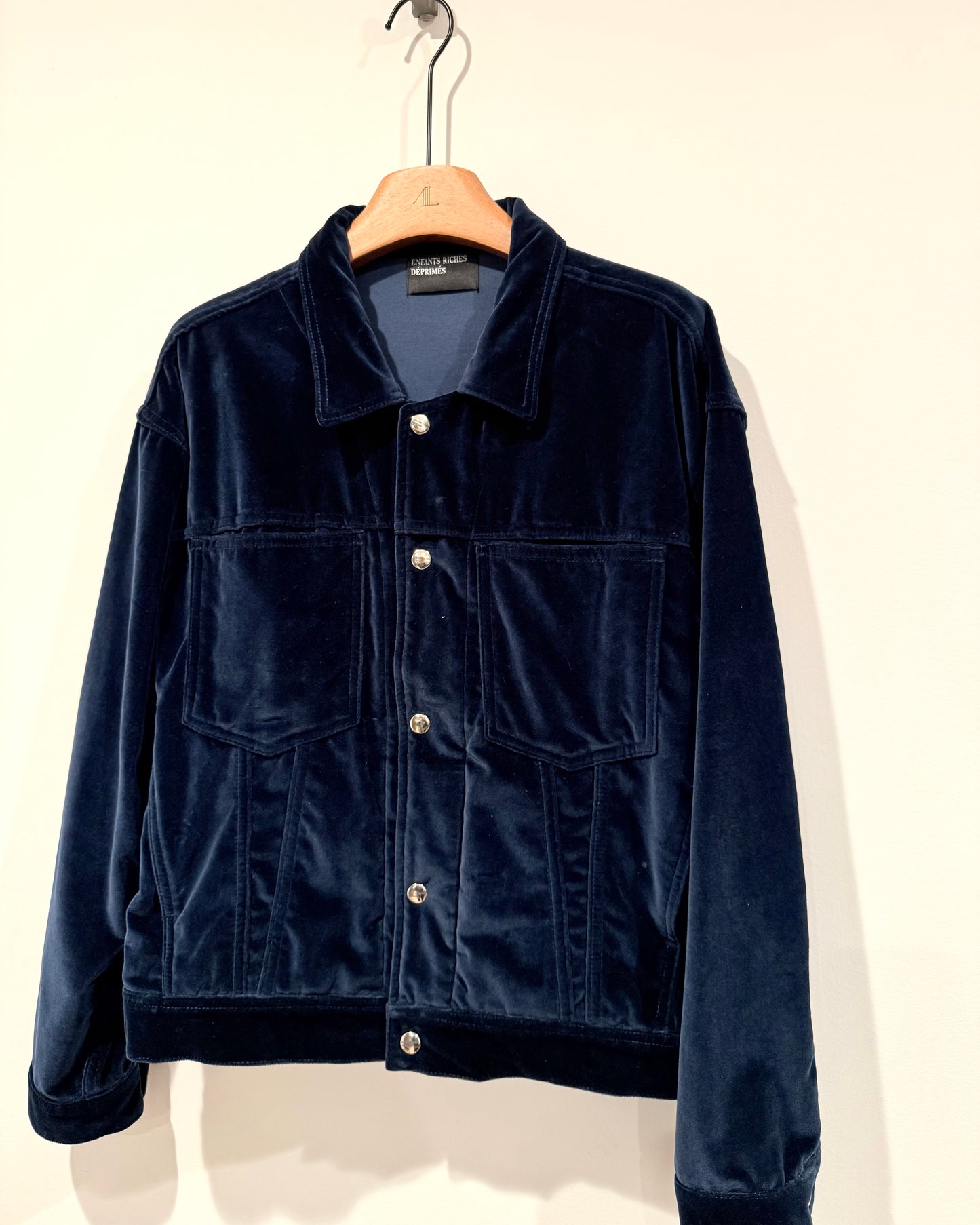Enfants Riches Deprimes Blue Velvet Jacket