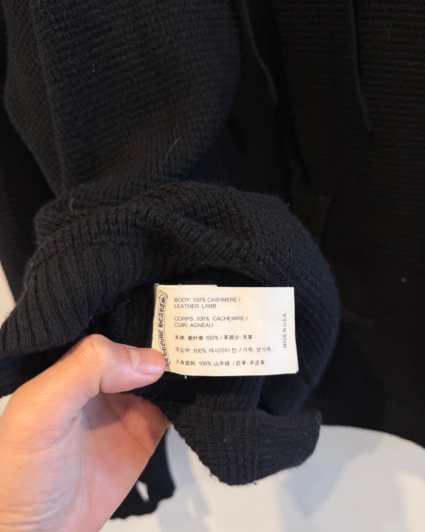 Chrome Hearts Cashmere Cross Patch Hoodie