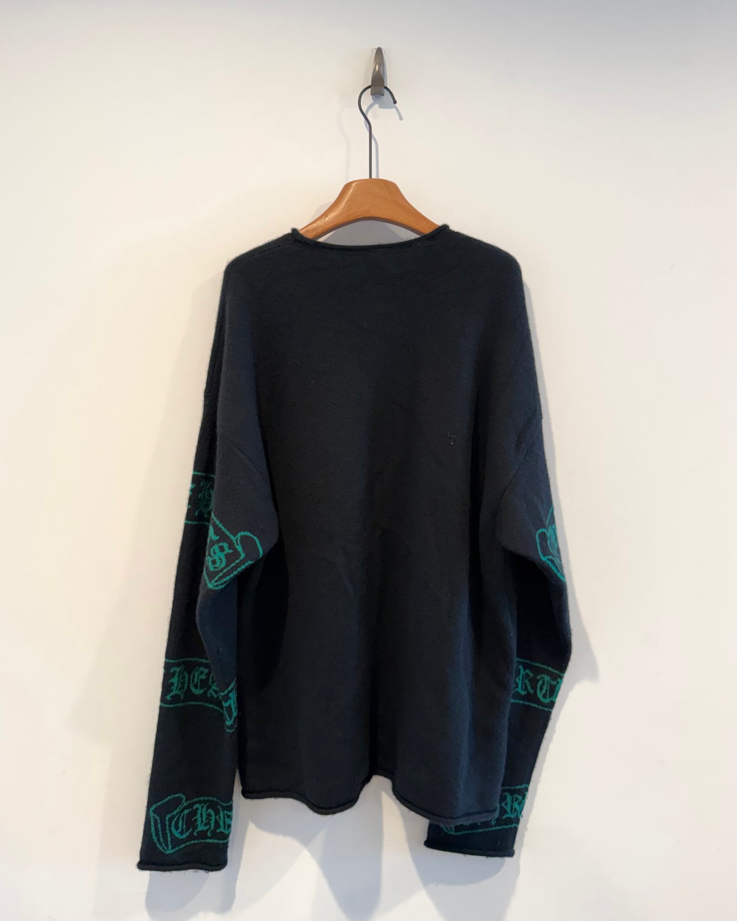 Chrome Hearts Green Scroll Sweater