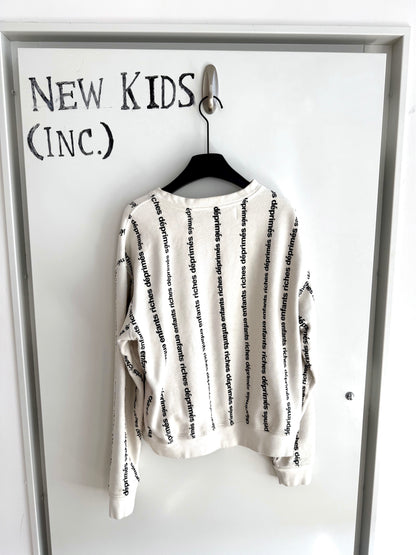 Enfants Riches Deprimes Striped Logo Crewneck