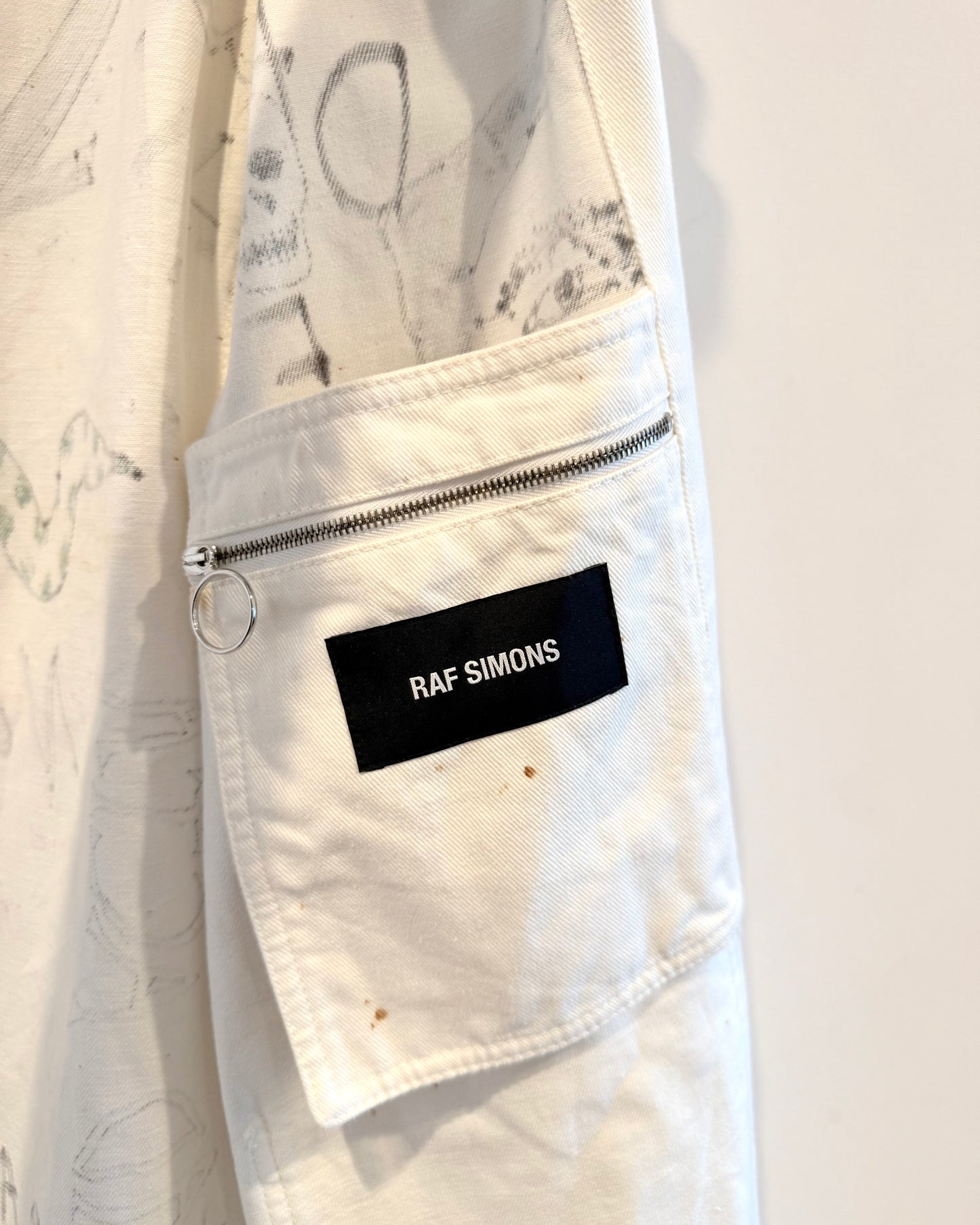 Raf Simons Aw2015 Hand Paint Lab Coat