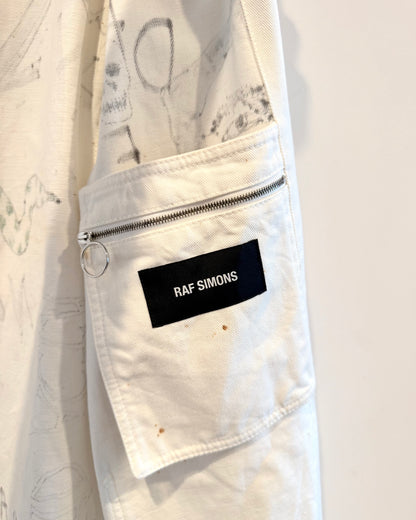 Raf Simons Aw2015 Hand Paint Lab Coat