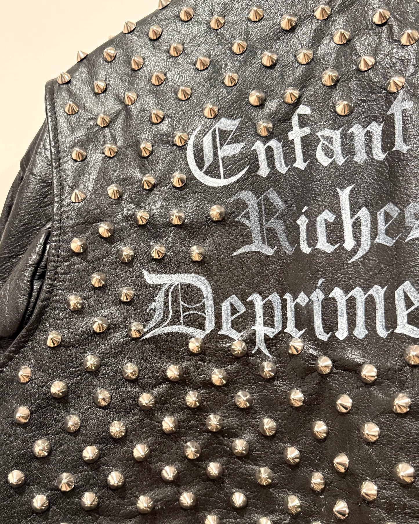 Enfants Riches Deprimes GBH Hand Paint Leather Jacket