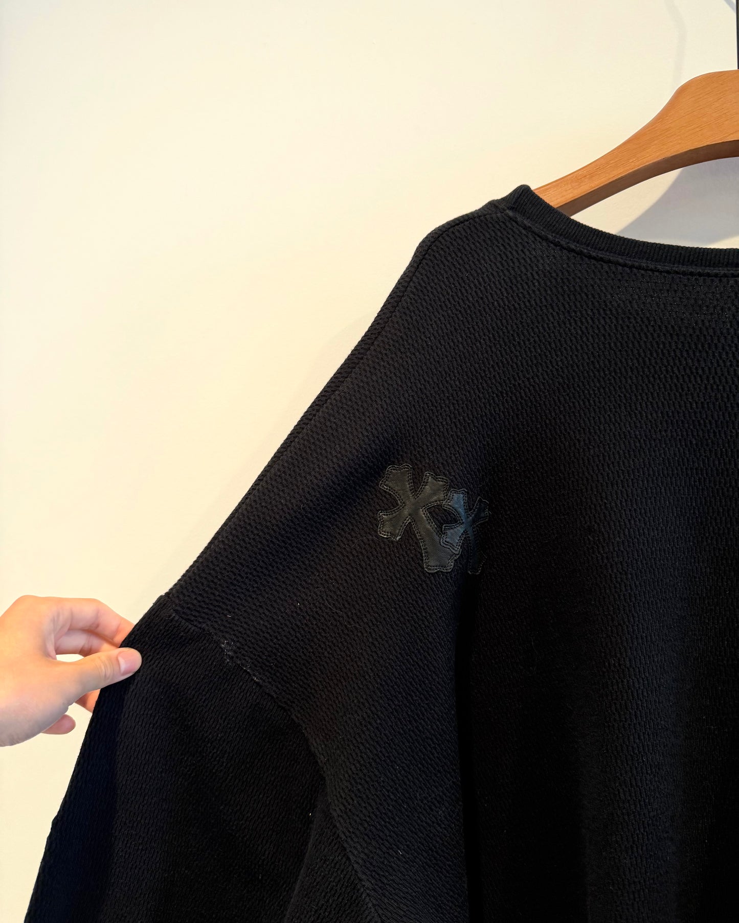 Chrome Hearts Cross Patched Thermal Long Sleeve Shirt