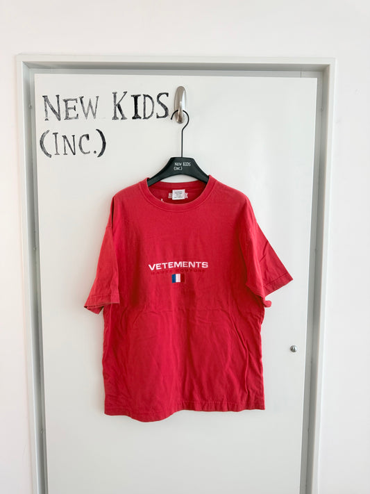 Vetements  Red Haute Couture Logo T Shirt