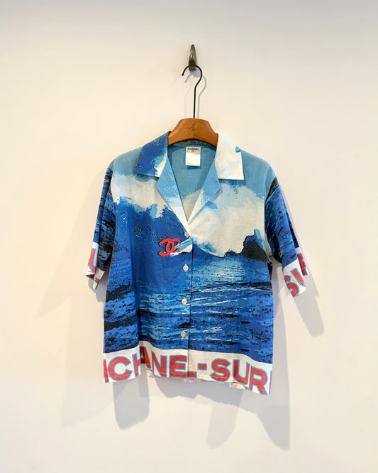 Chanel Ss2002 Surf Button up Shirt