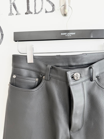 Chorme Hearts Fleur Leather Pants