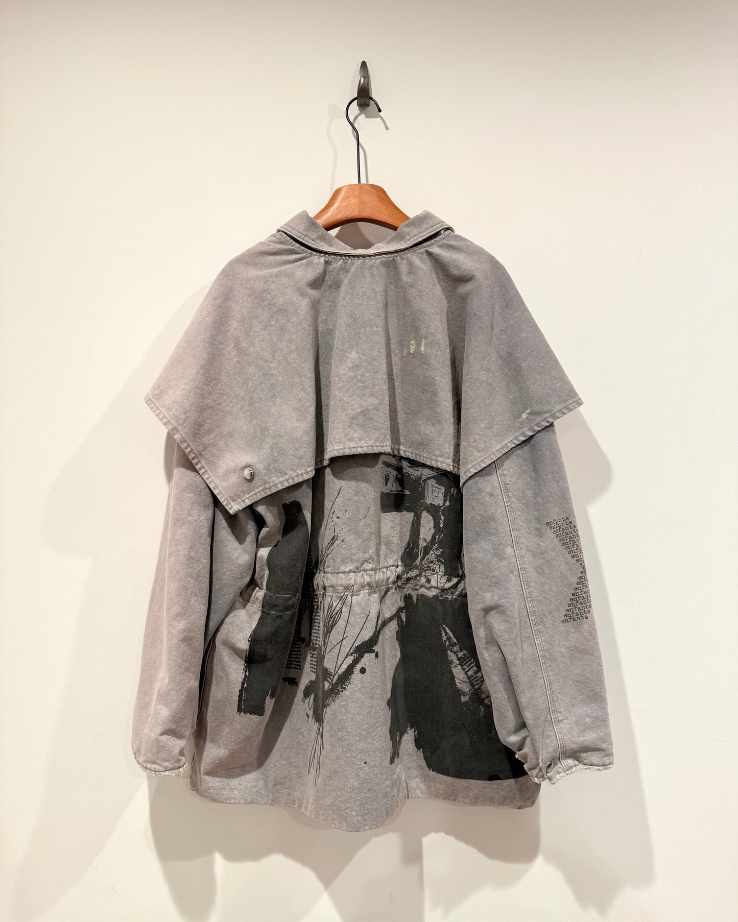 Enfants Riches Deprimes ‘Duster’ Grey Denim Graphic Jacket