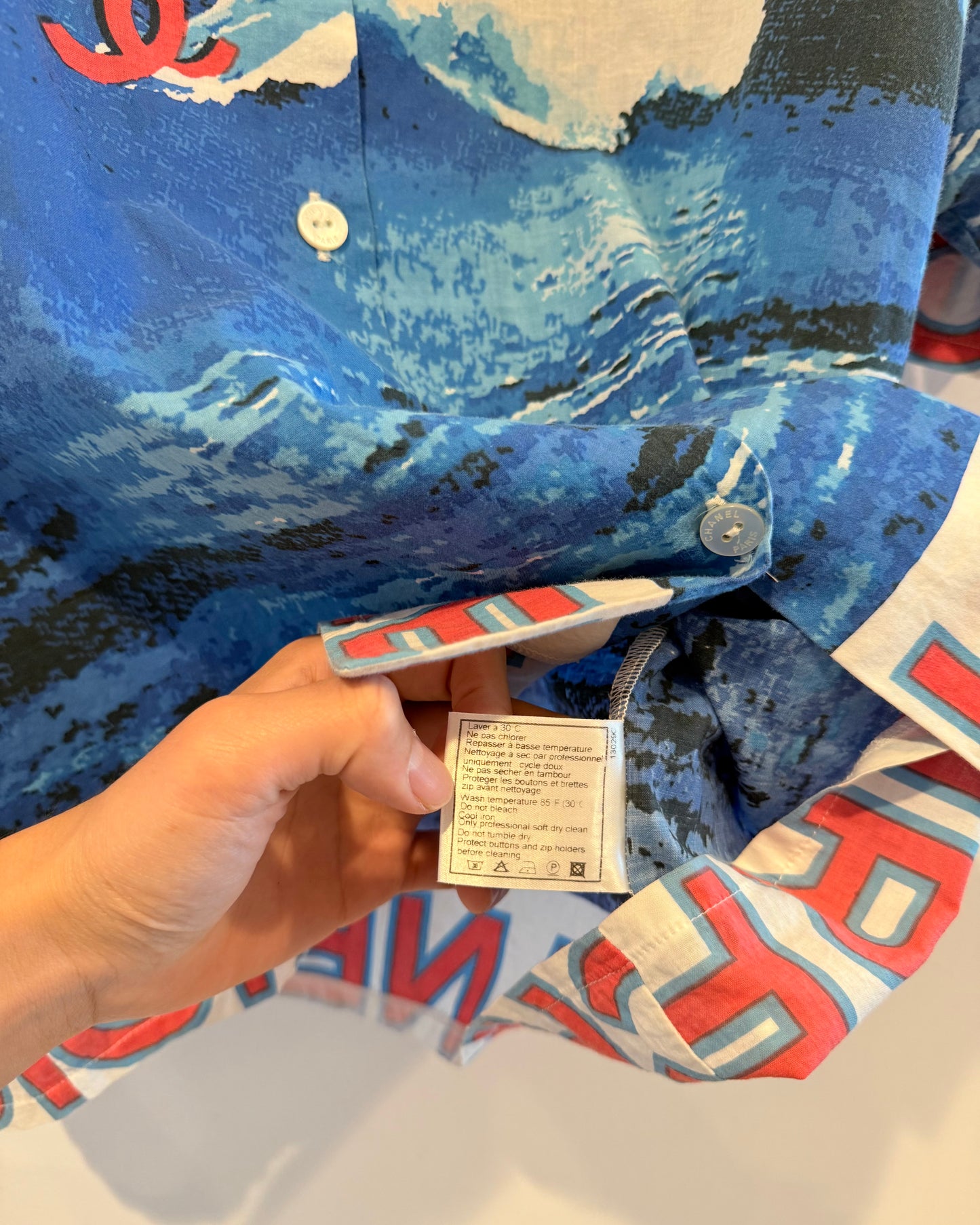 Chanel Ss2002 Surf Button up Shirt