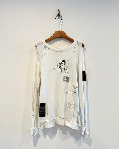 Raf Simons Aw2001 “Riot Riot Riot” Patched Long sleeve Shirt
