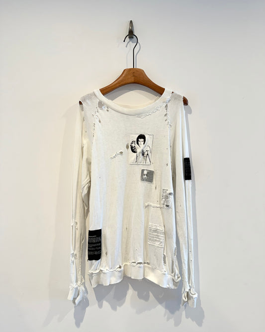 Raf Simons Aw2001 “Riot Riot Riot” Patched Long sleeve Shirt