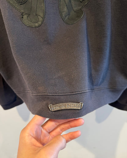 Chrome Hearts Leather Horse Shoe Patch Zip up Hoodie