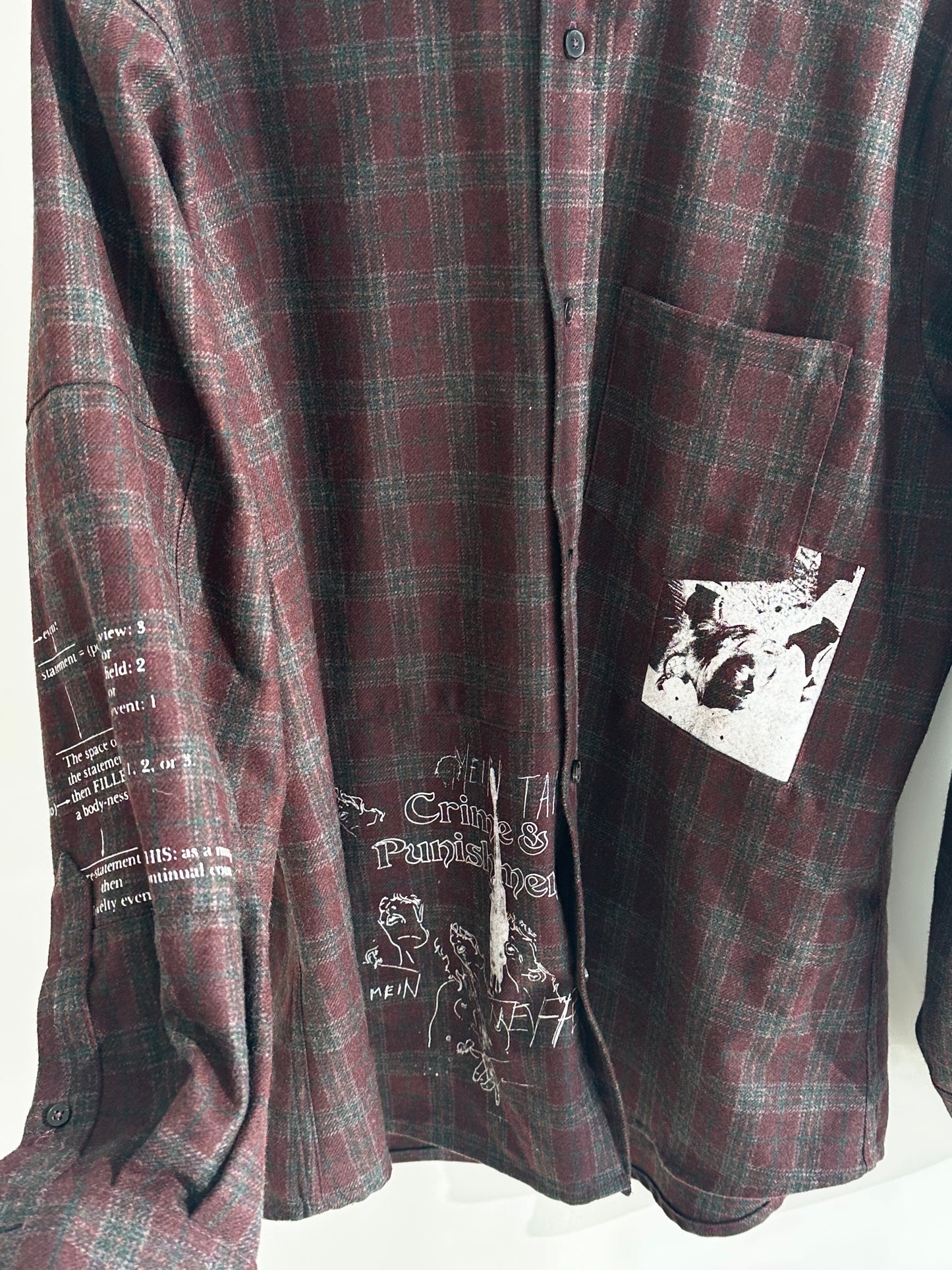 Enfants Riches Deprimes Patched Flannel Shirt