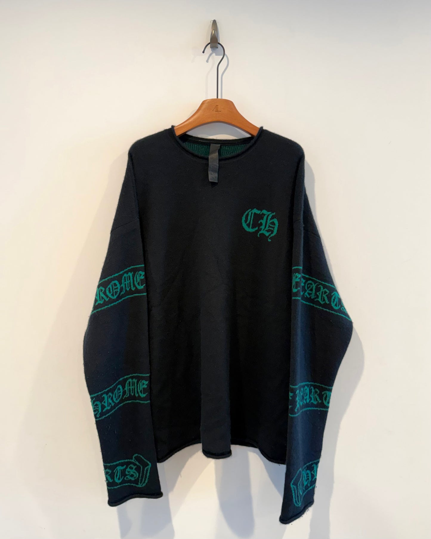Chrome Hearts Green Scroll Sweater