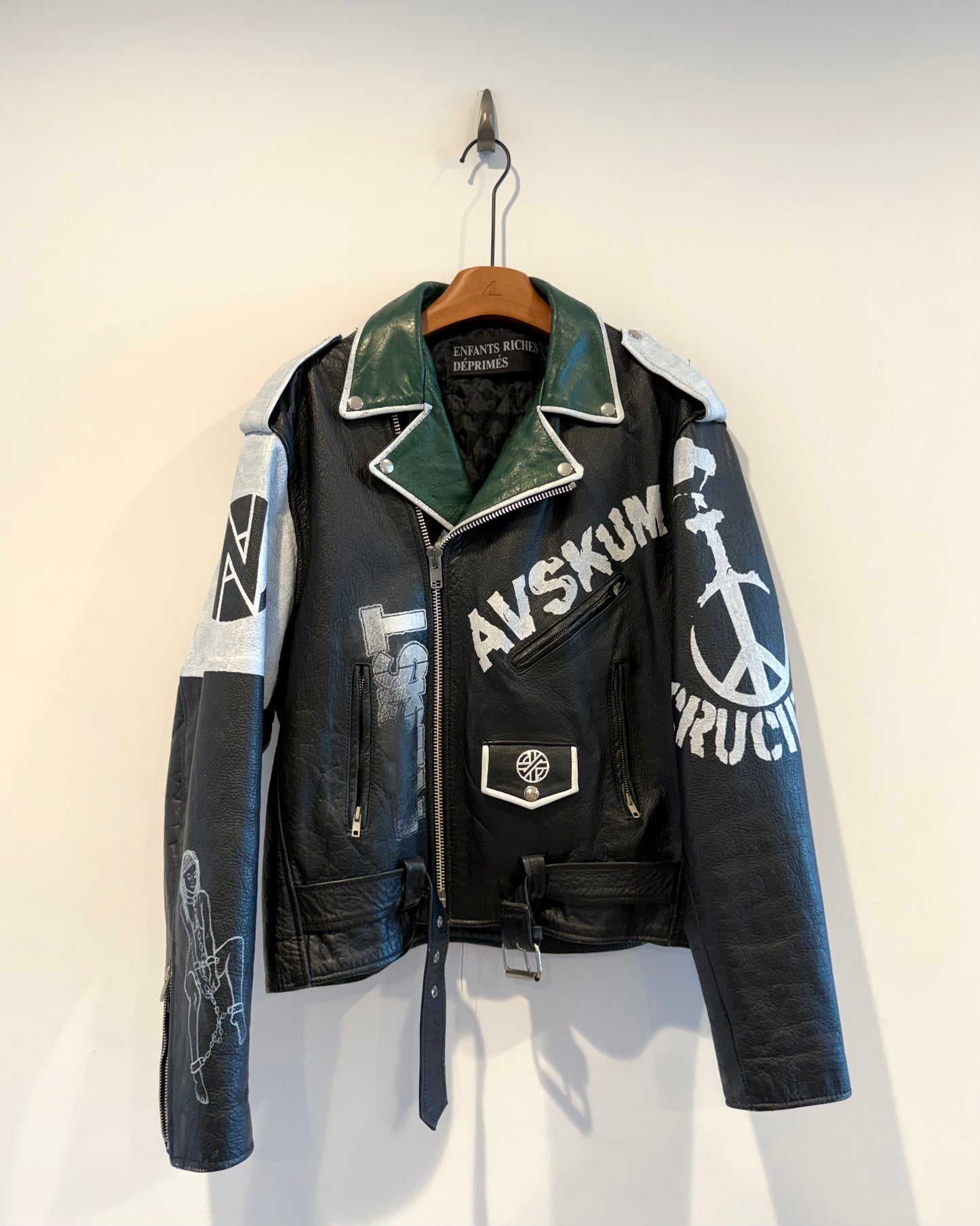 Enfants Riches Deprimes GBH Hand Paint Leather Jacket