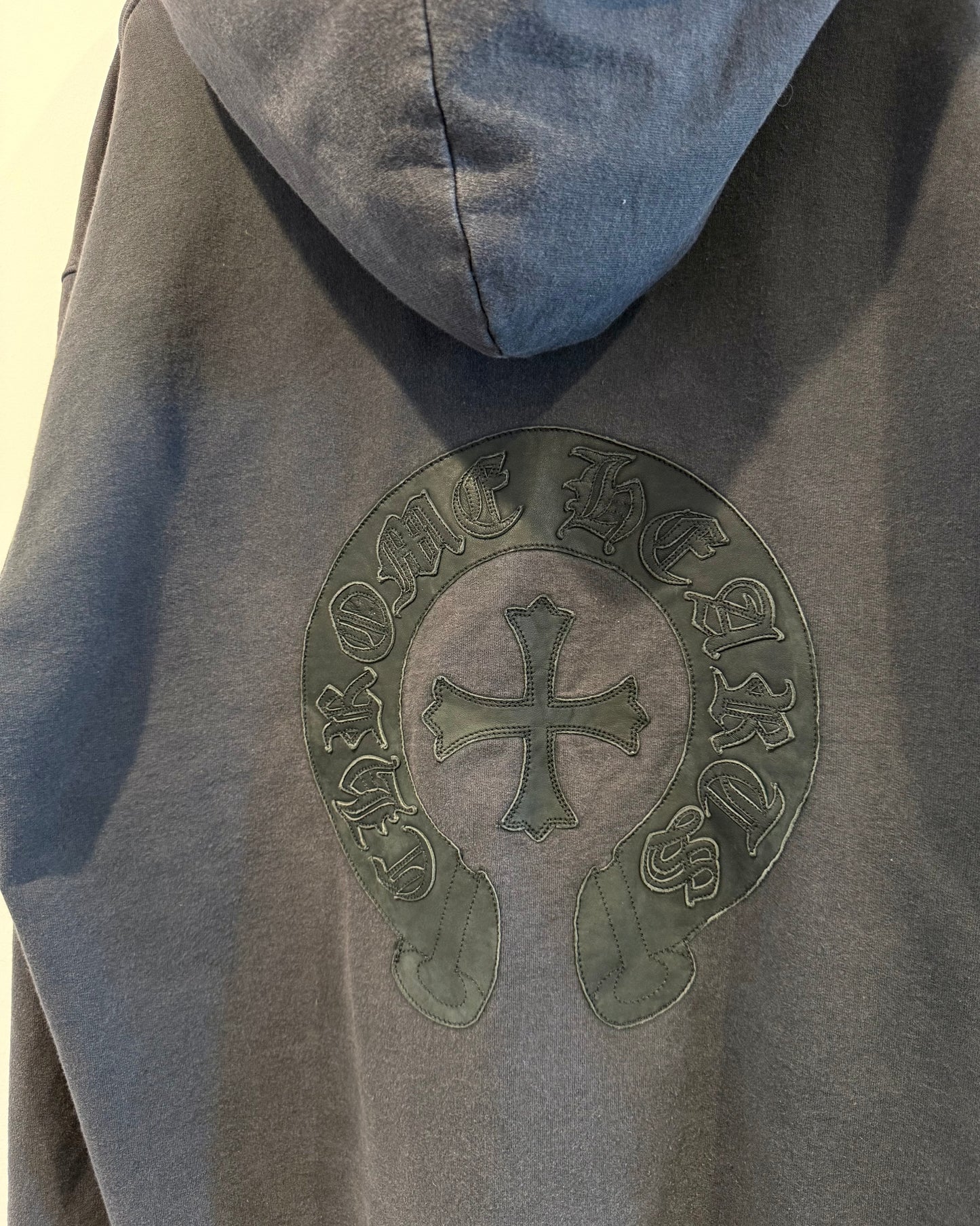 Chrome Hearts Leather Horse Shoe Patch Zip up Hoodie