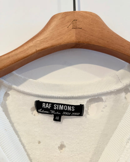 Raf Simons Aw2001 “Riot Riot Riot” Patched Long sleeve Shirt
