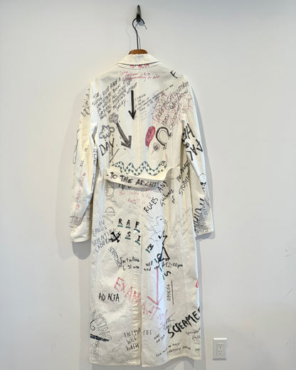Raf Simons Aw2015 Hand Paint Lab Coat