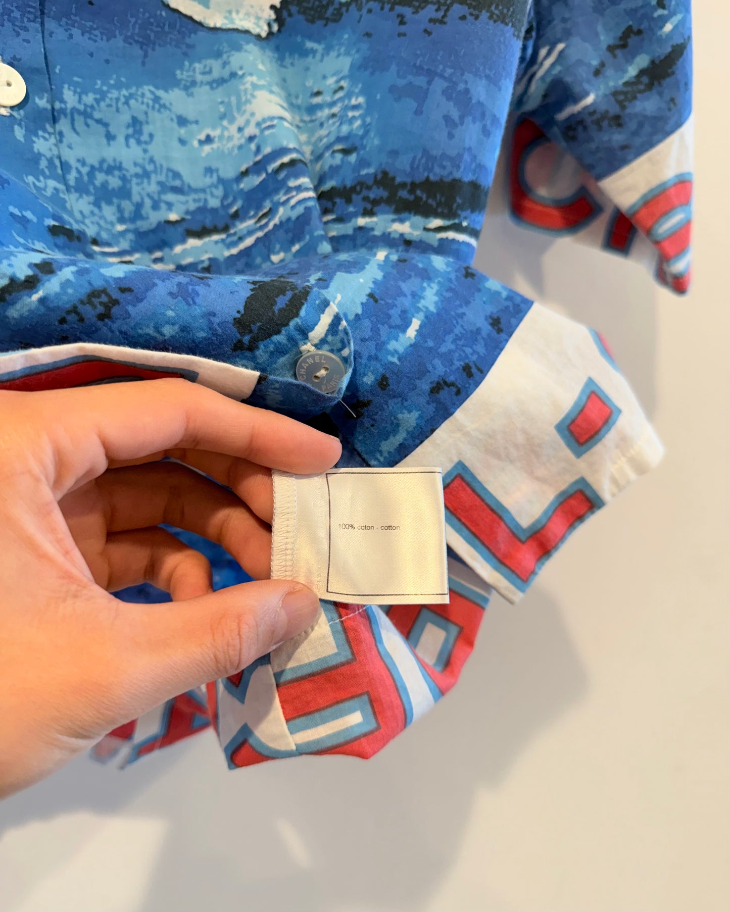 Chanel Ss2002 Surf Button up Shirt