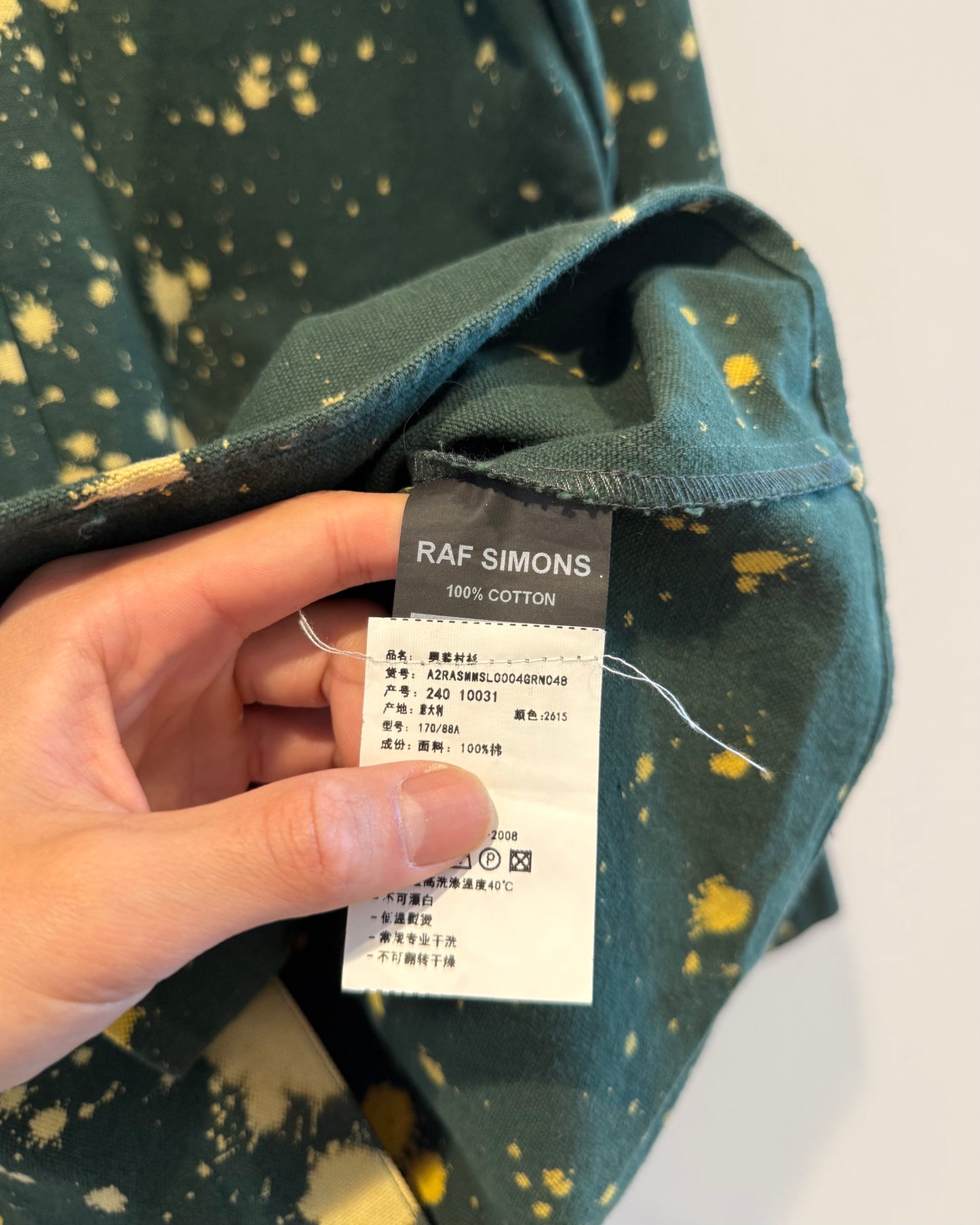 Raf Simons x Sterling Ruby Aw2014 paint splatter Jacket
