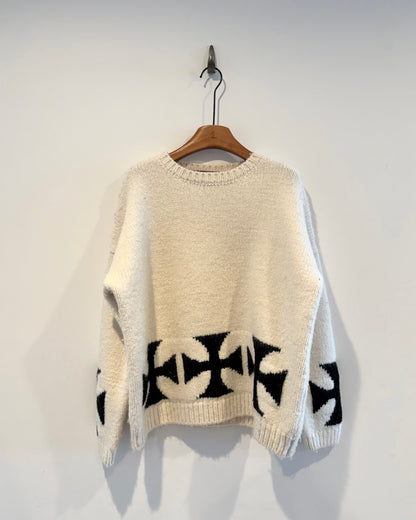 Enfants Riches Deprimes Apres Defile Cross knit Sweater