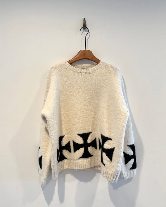 Enfants Riches Deprimes Apres Defile Cross knit Sweater