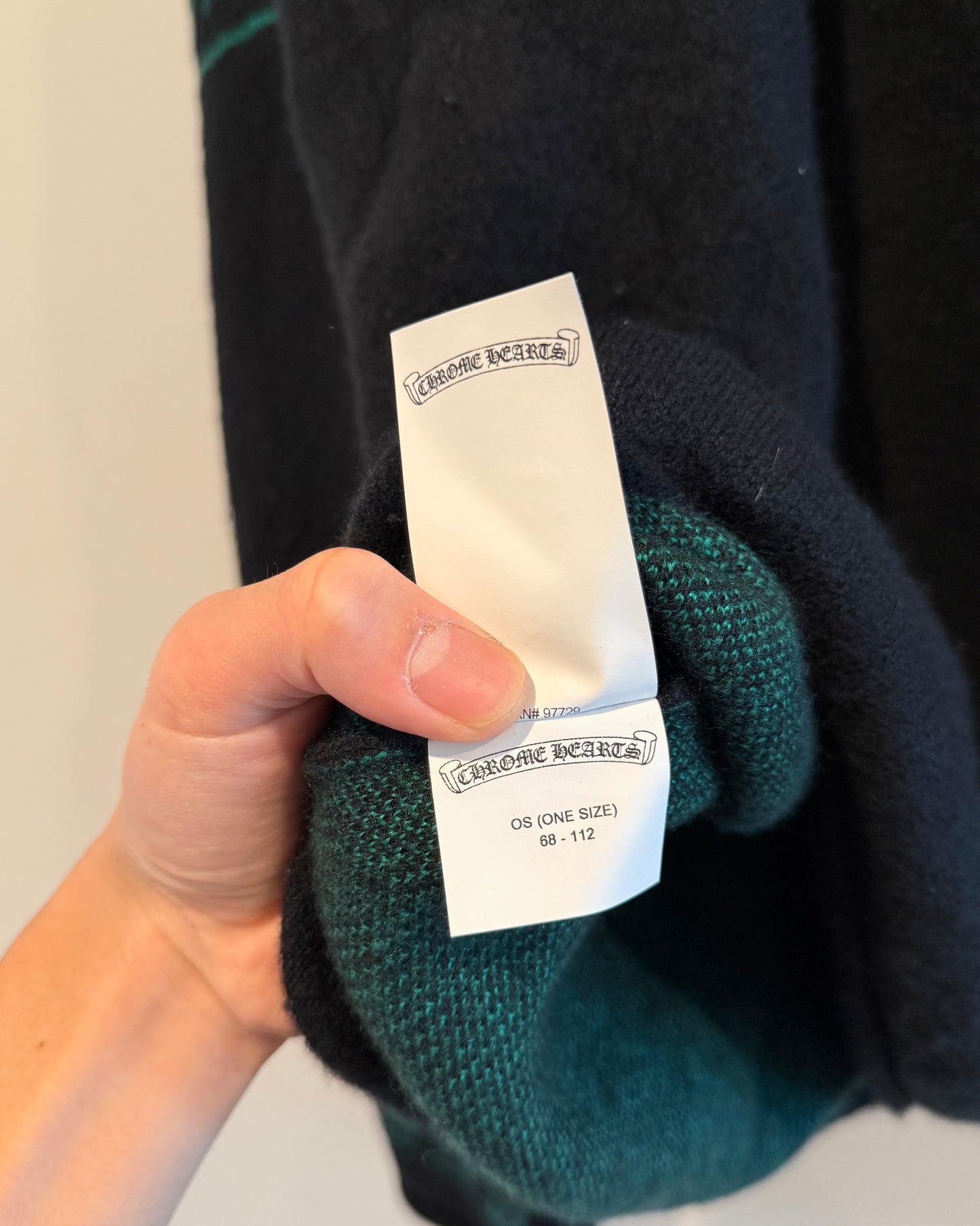 Chrome Hearts Green Scroll Sweater