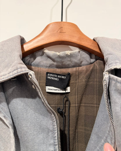 Enfants Riches Deprimes ‘Duster’ Grey Denim Graphic Jacket