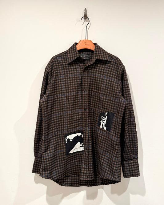 Enfants Riches Deprimes Patched Flannel Shirt