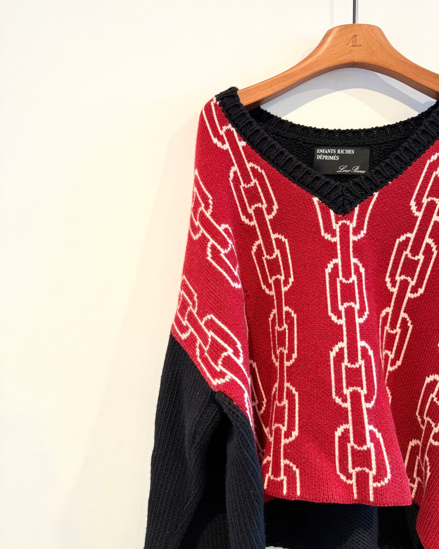 Enfants Riches Deprimes Loro Piana Red Chain Sweater Knit