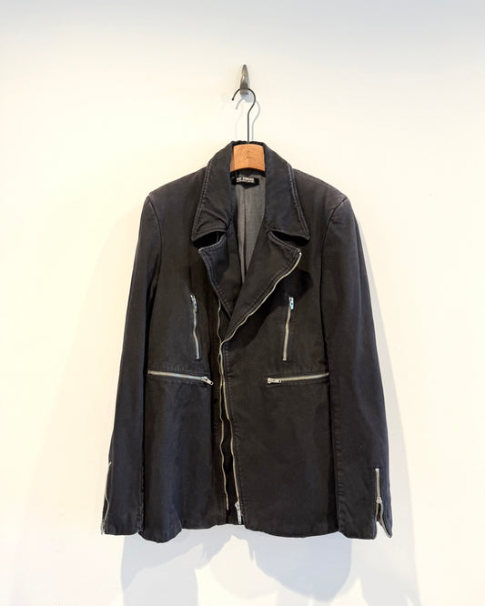 Raf Simons Aw04 Waves' Perfecto Multi Zip Jacket