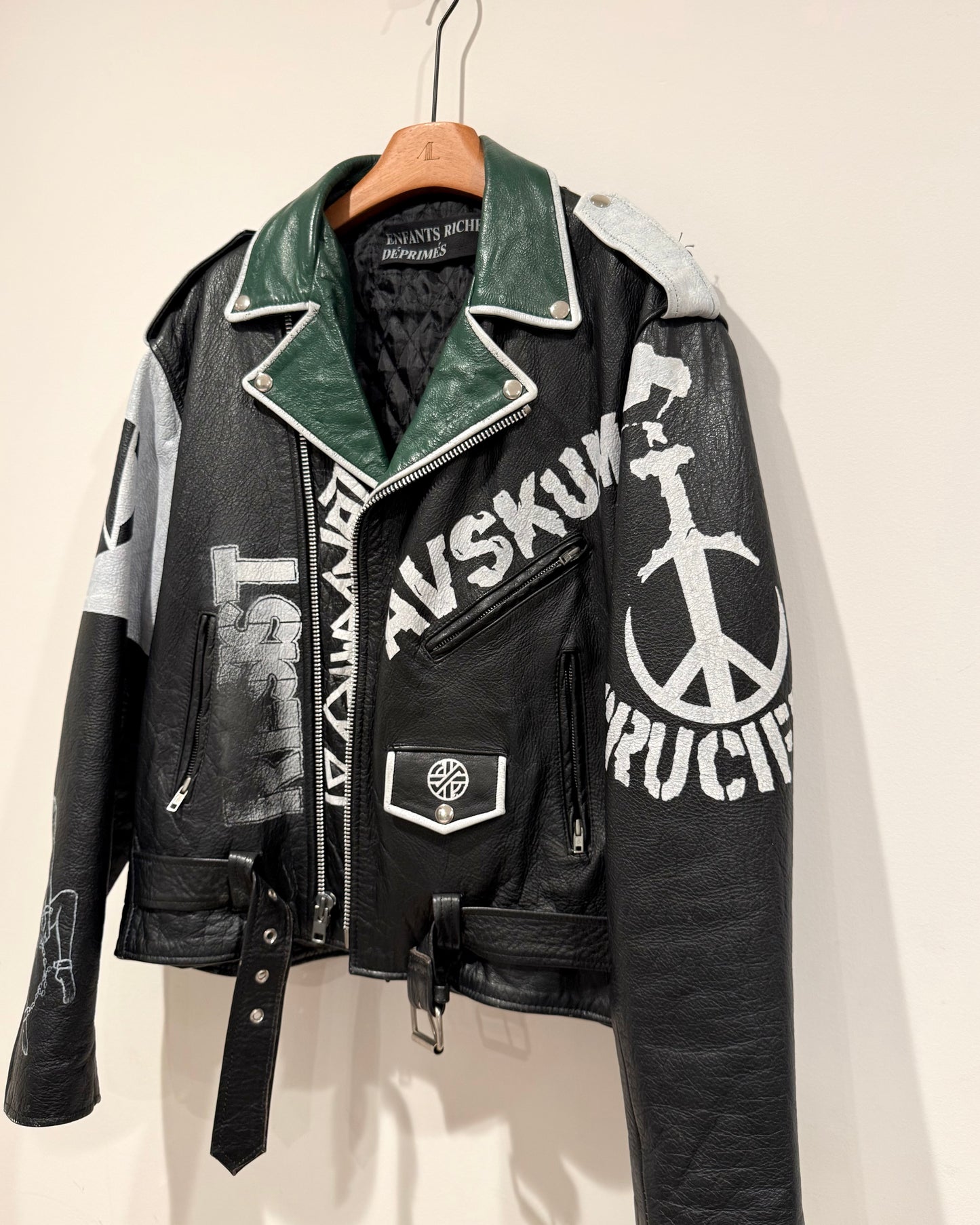 Enfants Riches Deprimes GBH Hand Paint Leather Jacket